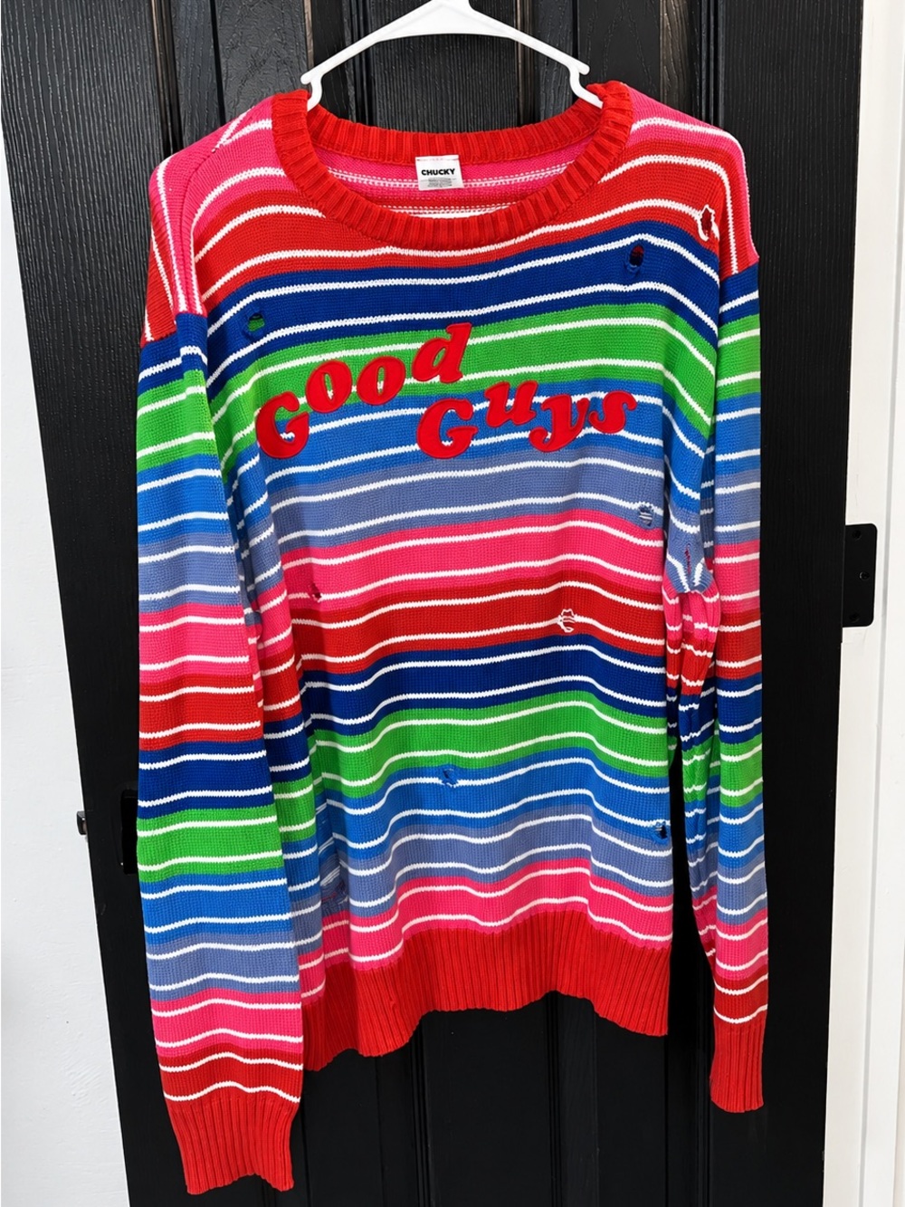 Chucky "Good Guys" Striped Sweater Costume XL